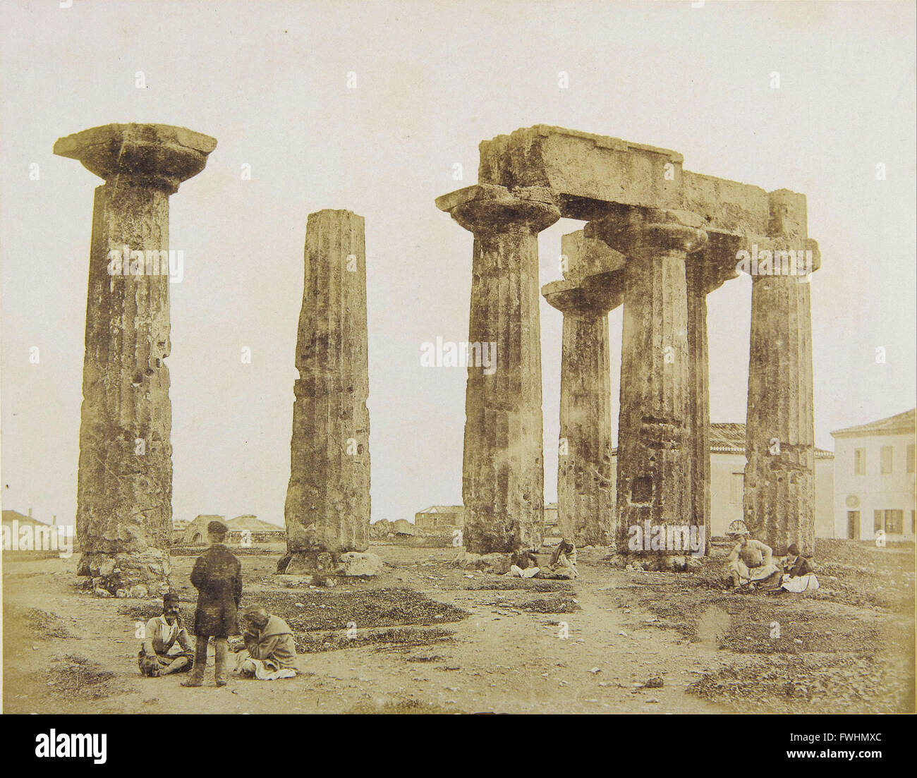 James Robertson - Le Temple d'Apollon à Corinthe - Musée Benaki de la civilisation grecque Banque D'Images