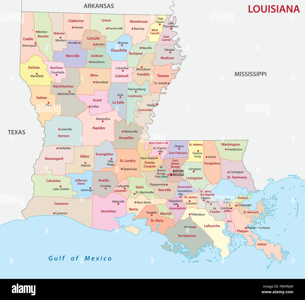 Nouvelle Orl ans Carte De La Louisiane Banque D images Vectorielles Alamy nouvelle-orl-ans-carte-de-la-louisiane-banque-d-images-vectorielles-alamy