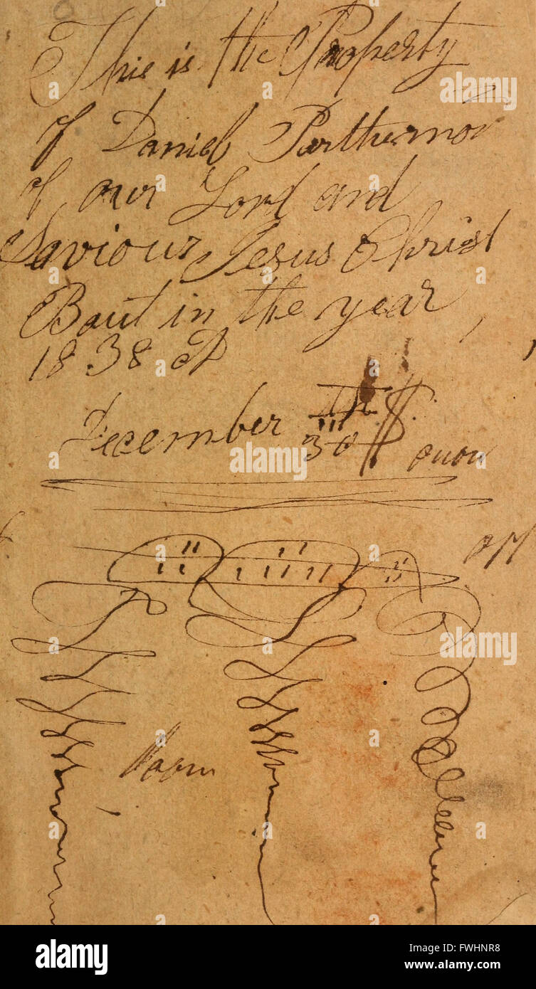 L’édition 1833 du Nouveau Testament propose des textes religieux centraux au christianisme, en se concentrant sur les enseignements, la vie et le ministère de Jésus-Christ, tels qu’ils sont consignés dans les écritures chrétiennes. Banque D'Images