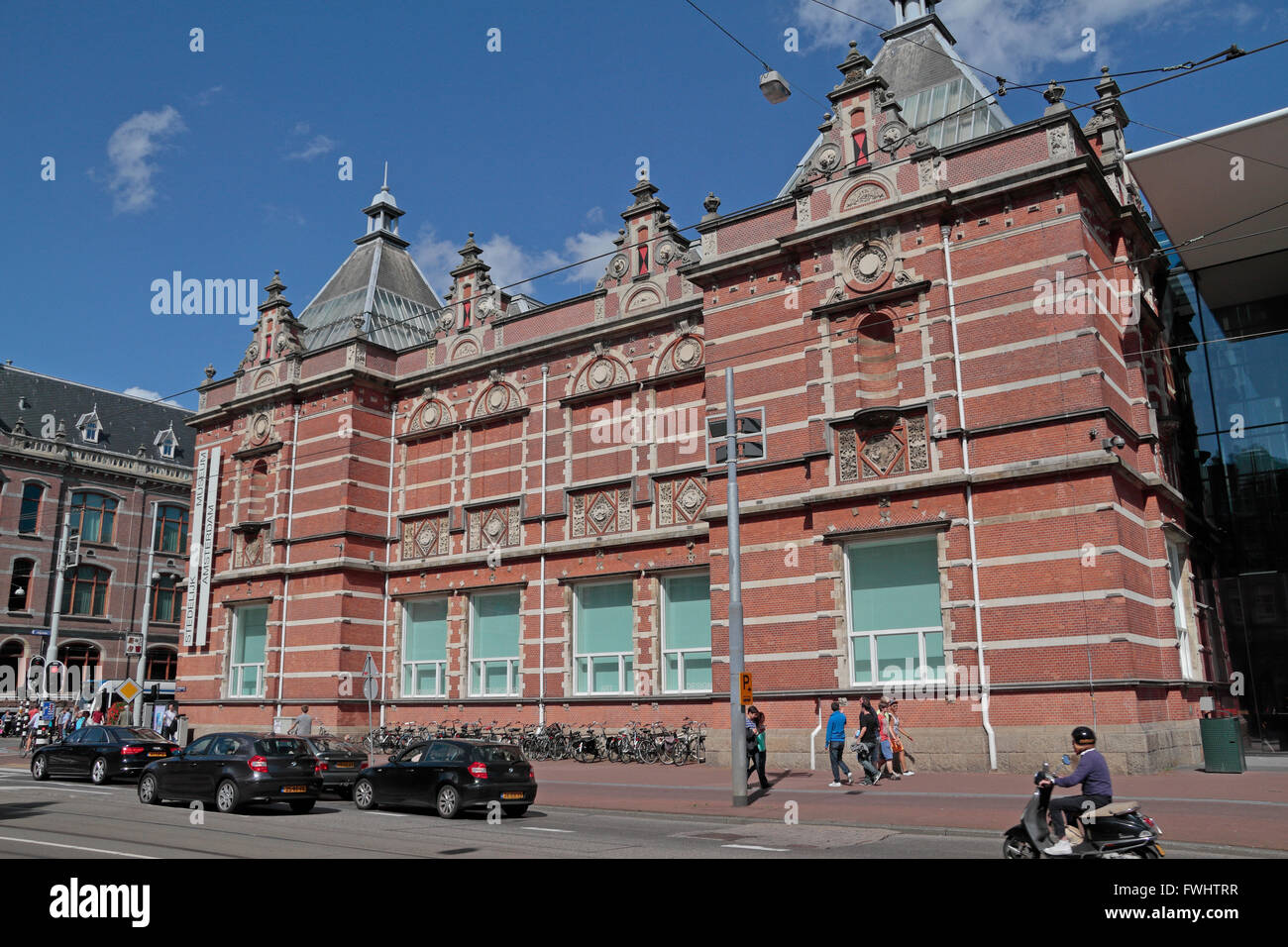 Façade latérale du Stedelijk Museum à Amsterdam, Pays-Bas. Banque D'Images