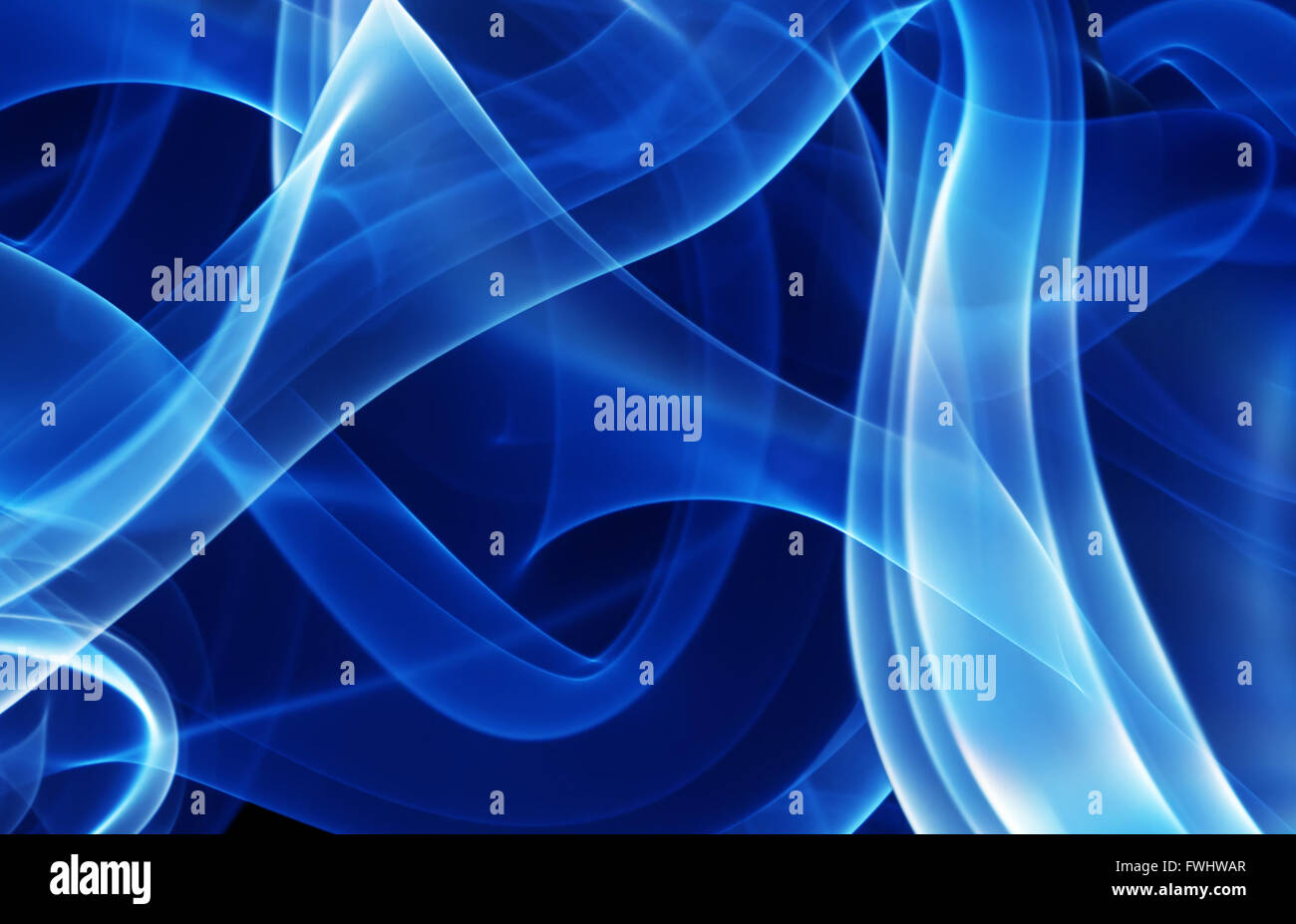 L'abstraction en bleu clair et bleu foncé de la fumée. Banque D'Images