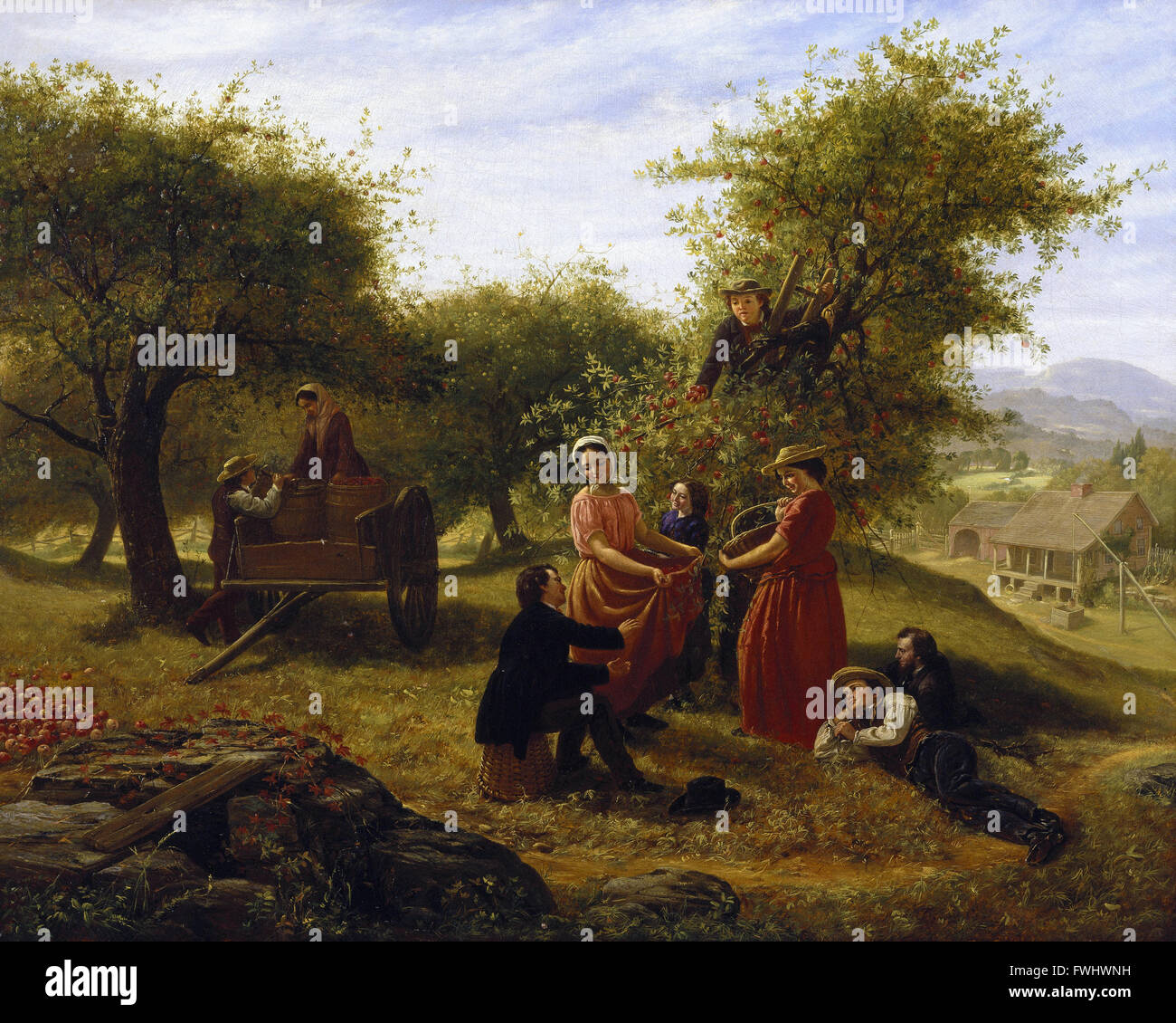 Jerome Thompson - Collecte d'Apple - Brooklyn Museum Banque D'Images