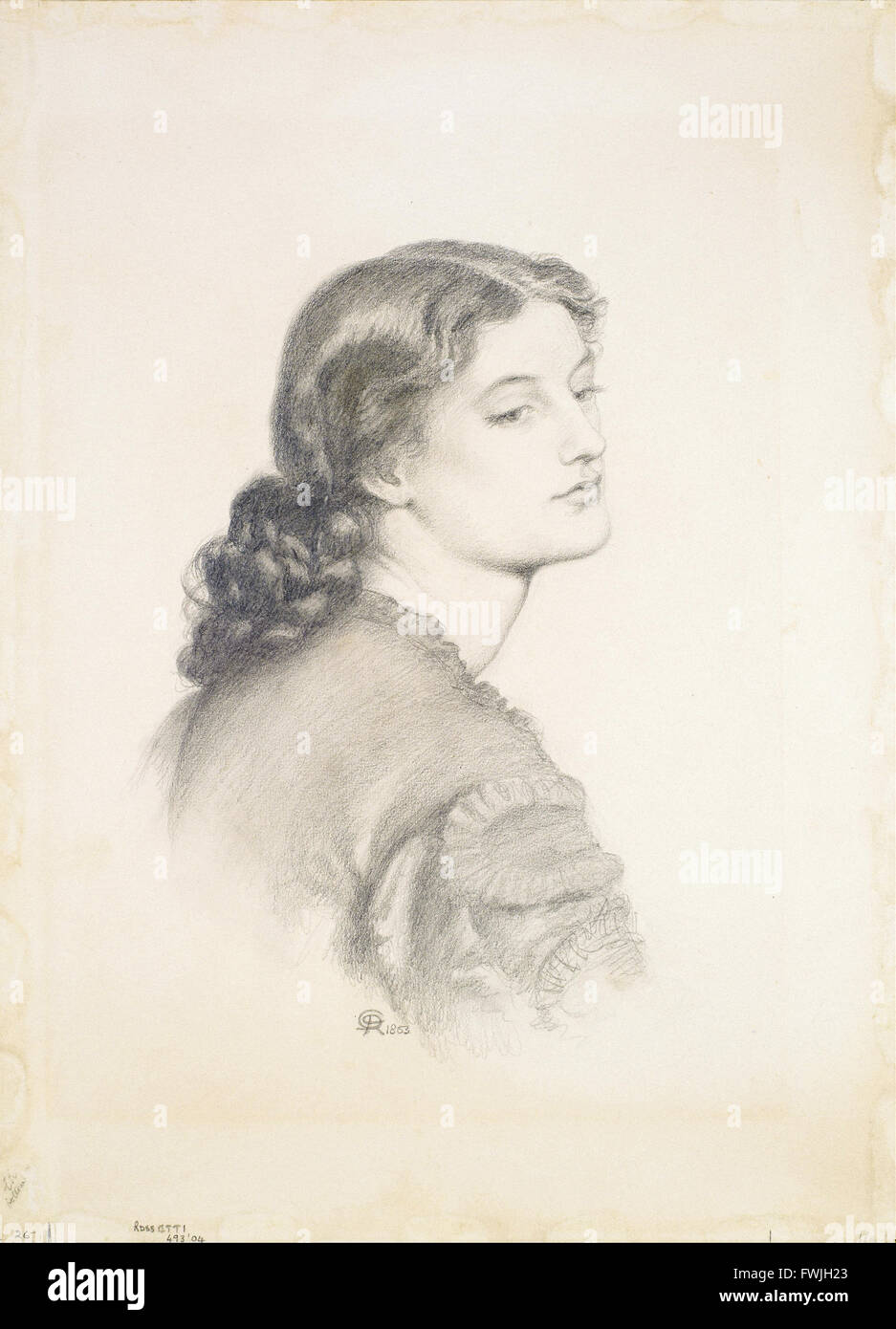 Dante Gabriel Rossetti - Portrait de l'Ada Vernon Banque D'Images