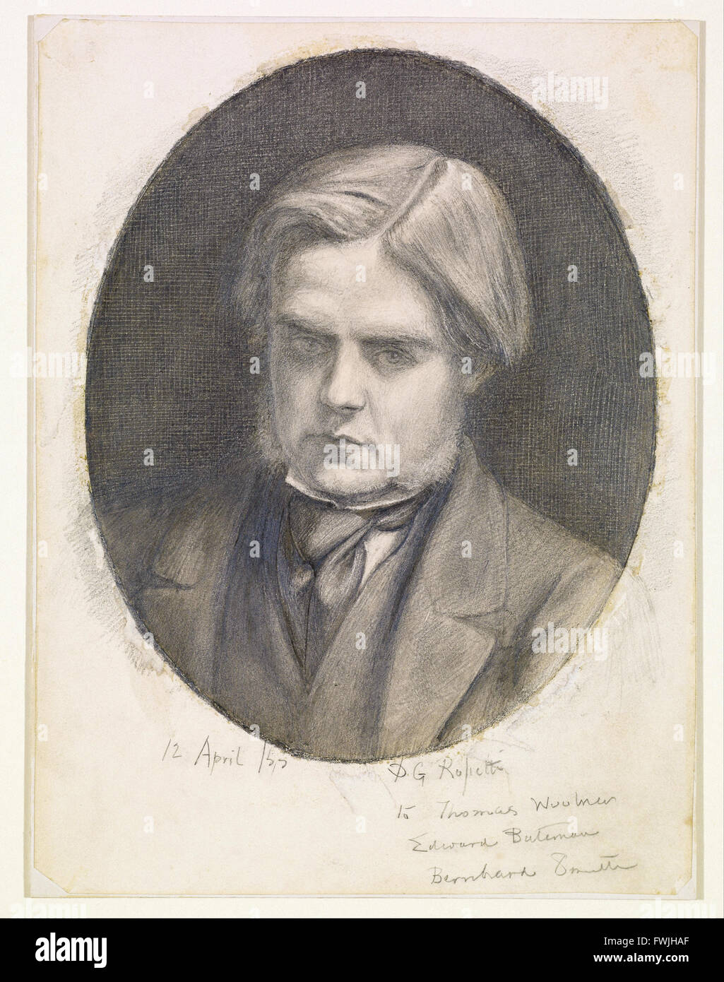 Dante Gabriel Rossetti - Portrait de William Holman Hunt (1827-1910) Banque D'Images