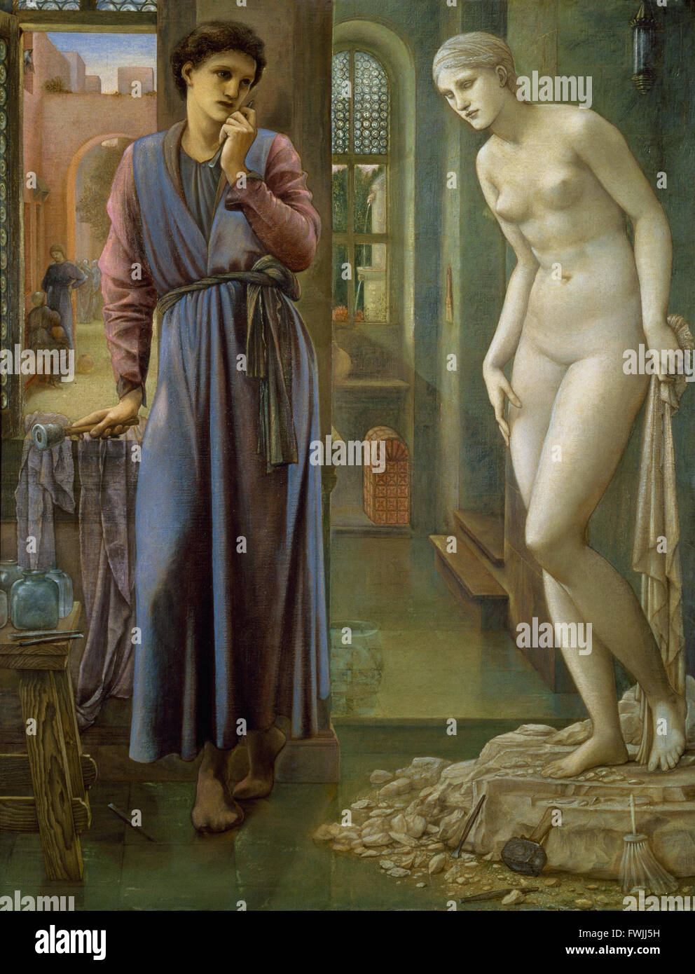 Edward Burne-Jones - Pygmalion et l'image - la main s'abstient - Birmingham Museum and Art Gallery Banque D'Images