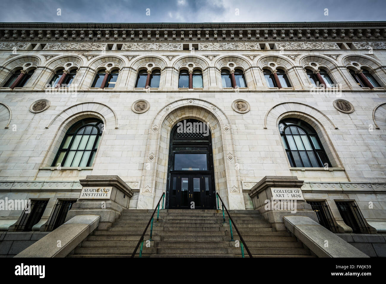 Le bâtiment principal au Maryland Institute College of Art, à Baltimore, Maryland. Banque D'Images