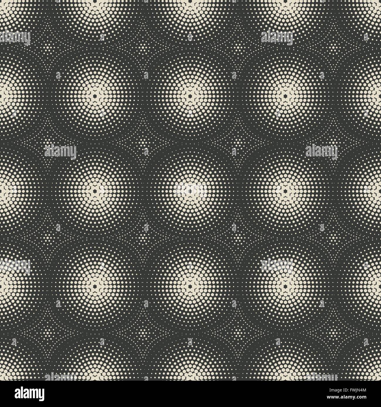Motif pointillé géométrique monochrome seamless vector illustration - eps 8. Illustration de Vecteur