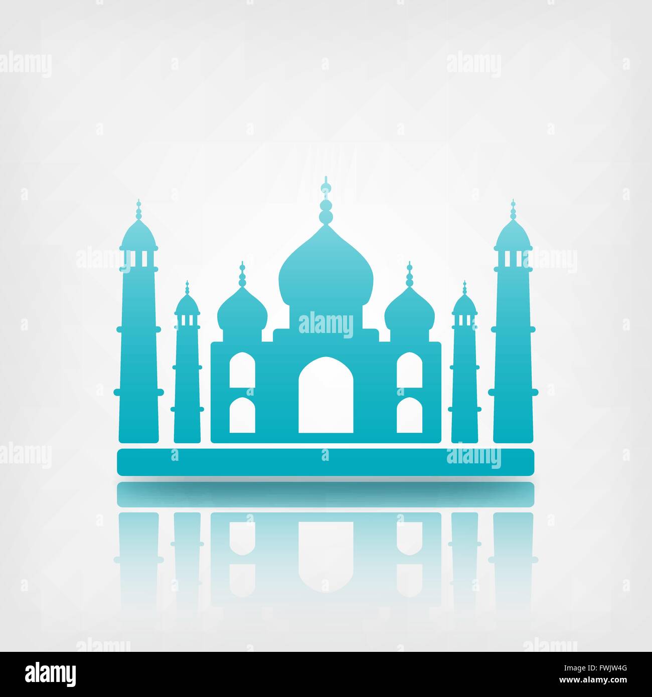 Taj Mahal sur fond blanc. Illustration 10 Illustration de Vecteur