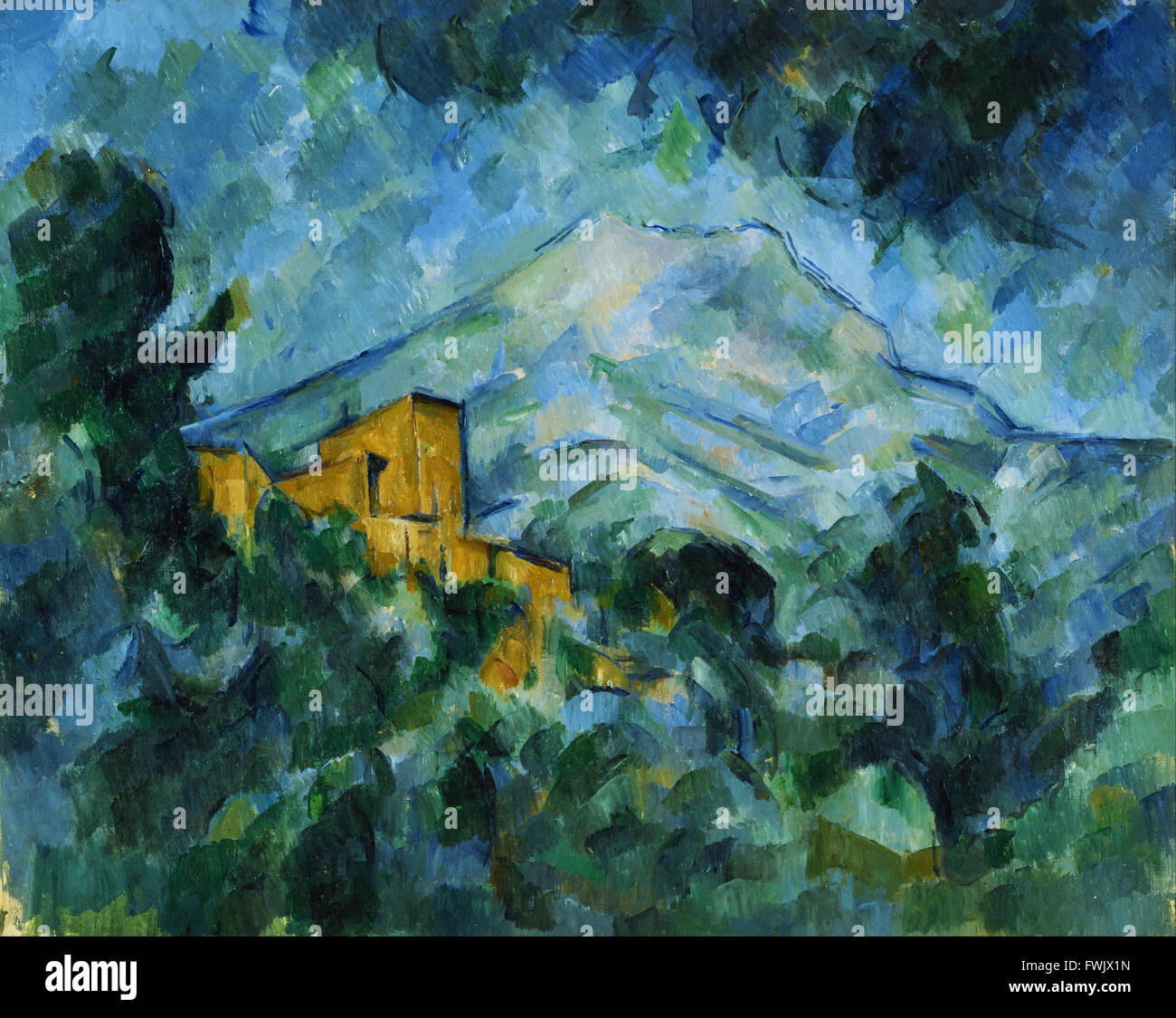 Paul Cézanne - Mont Sainte-Victoire et le Château Noir - Bridgestone Museum of Art, Ishibashi Foundation Banque D'Images