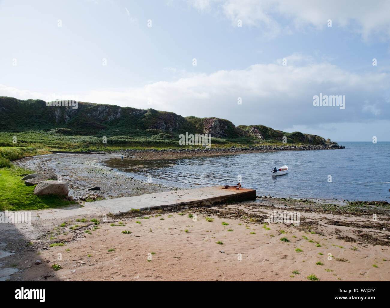 Laphroaig Loch Bay sur l'île d'Islay Banque D'Images