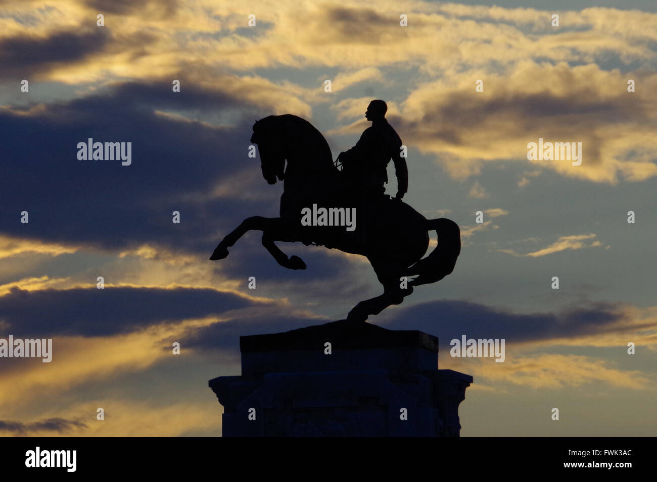 Antonio Maceo statue dans le Malecon, La Havane Banque D'Images