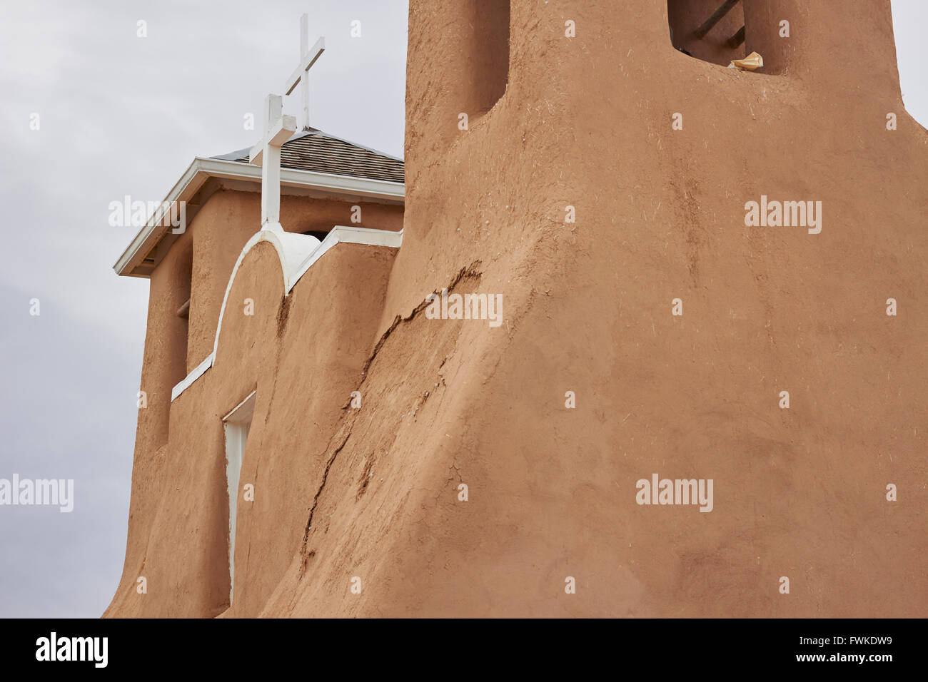 Mission San Francisco de Asís, Rancos de Taos Plaza, Taos, New Mexico, USA Banque D'Images