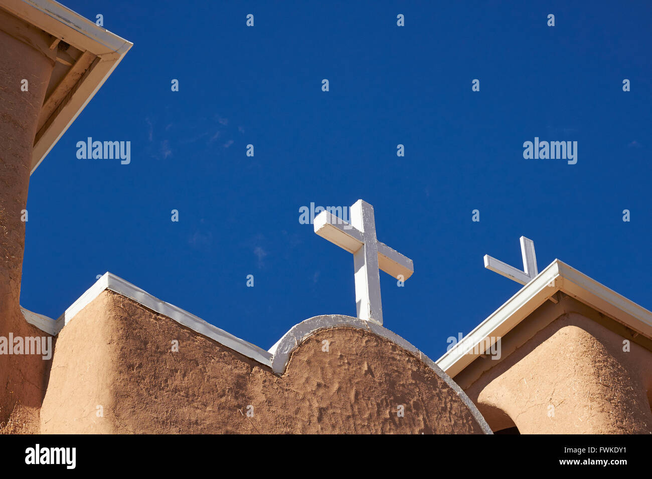 Mission San Francisco de Asís, Rancos de Taos Plaza, Taos, New Mexico, USA Banque D'Images