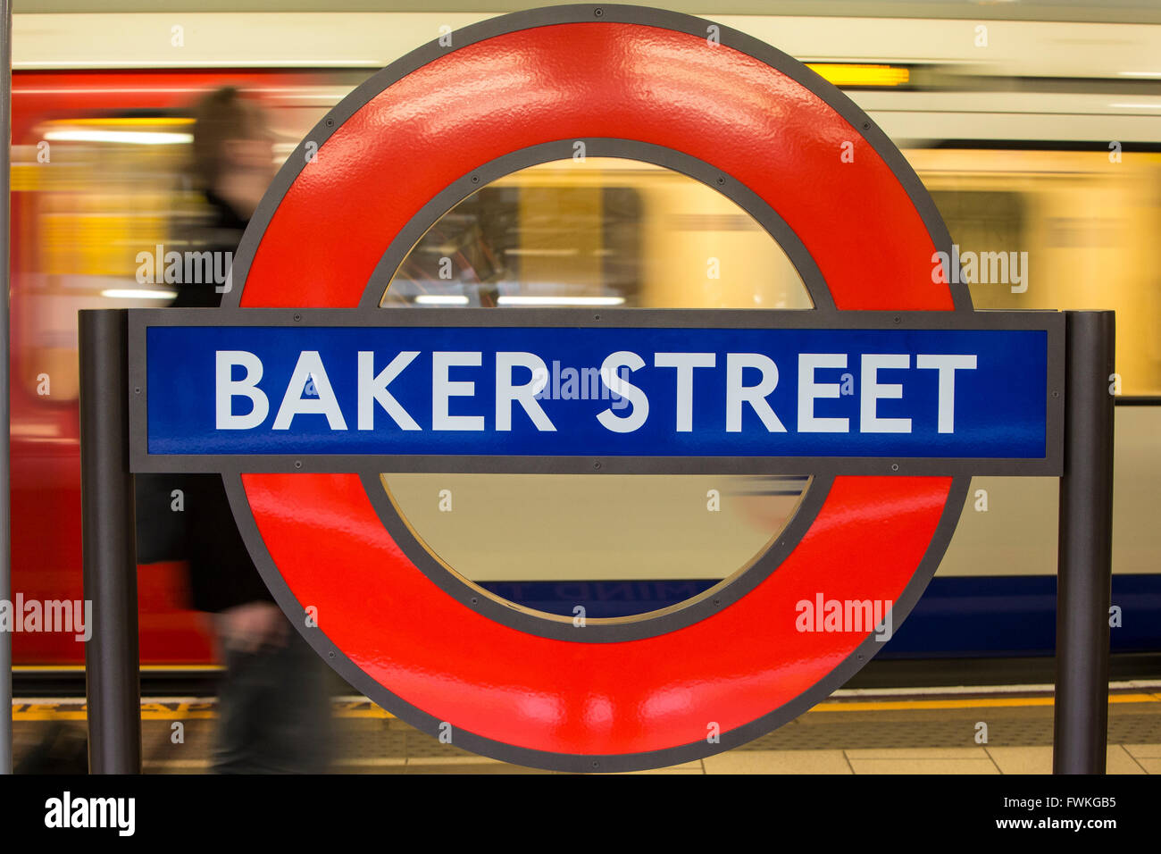 Baker Street Londres Train Cocarde Signalisation Banque D'Images