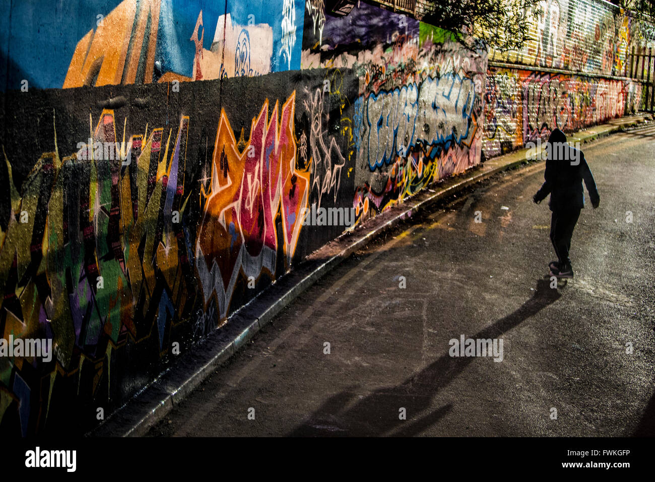 Leake Street Tunnel Banksy graffiti artistes Londres Southbank Banque D'Images