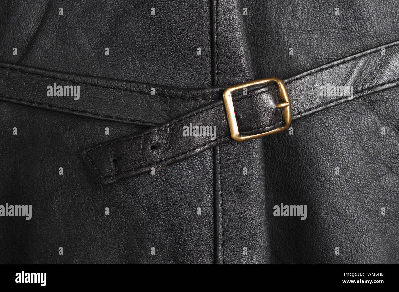 Manteau en cuir noir Banque de photographies et d�??images ?� haute r?�solution - Alamy