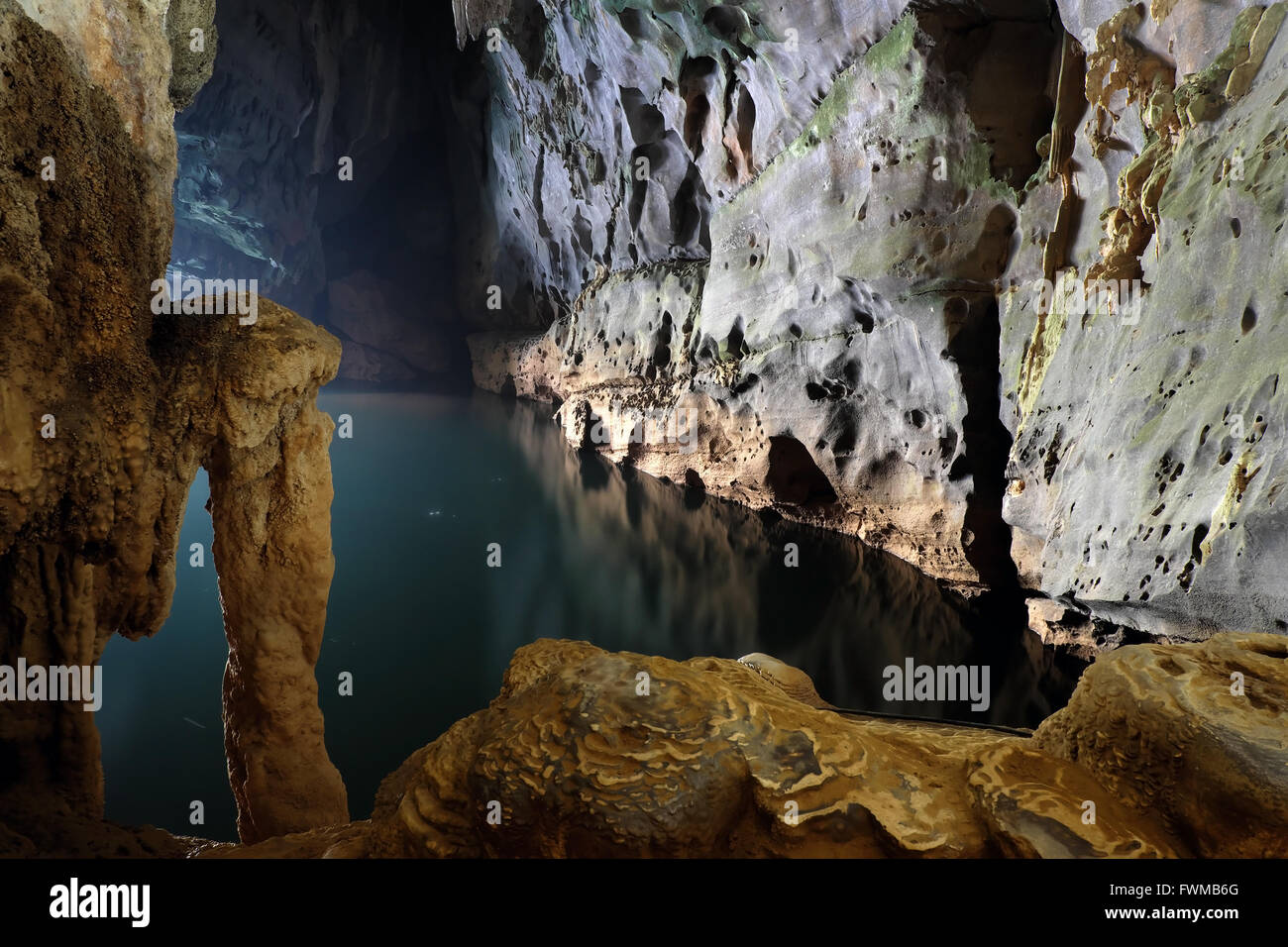 Phong Nha Ke Bang, grotte, un étonnant, merveilleux cavern à Bo Trach, Quang Binh, au Vietnam, est patrimoine de Viet Nam Banque D'Images