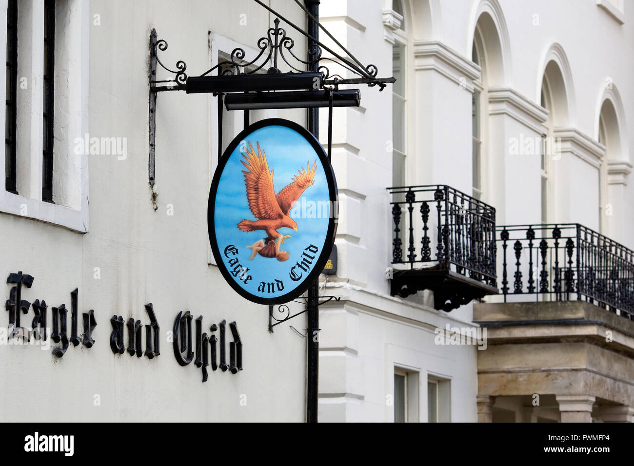 L'aigle et de l'enfant pub en centre-ville d'Oxford. Banque D'Images