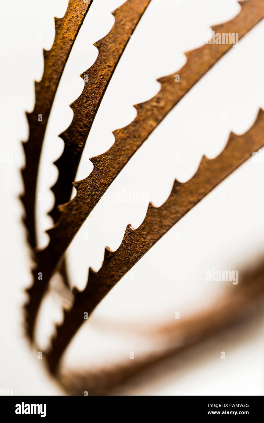 Lame de scie rouillée. Banque D'Images