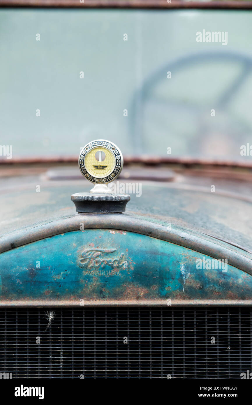 1931 Ford Rat Rod/fin avec un Boyce MotoMeter Manomètre de température Banque D'Images