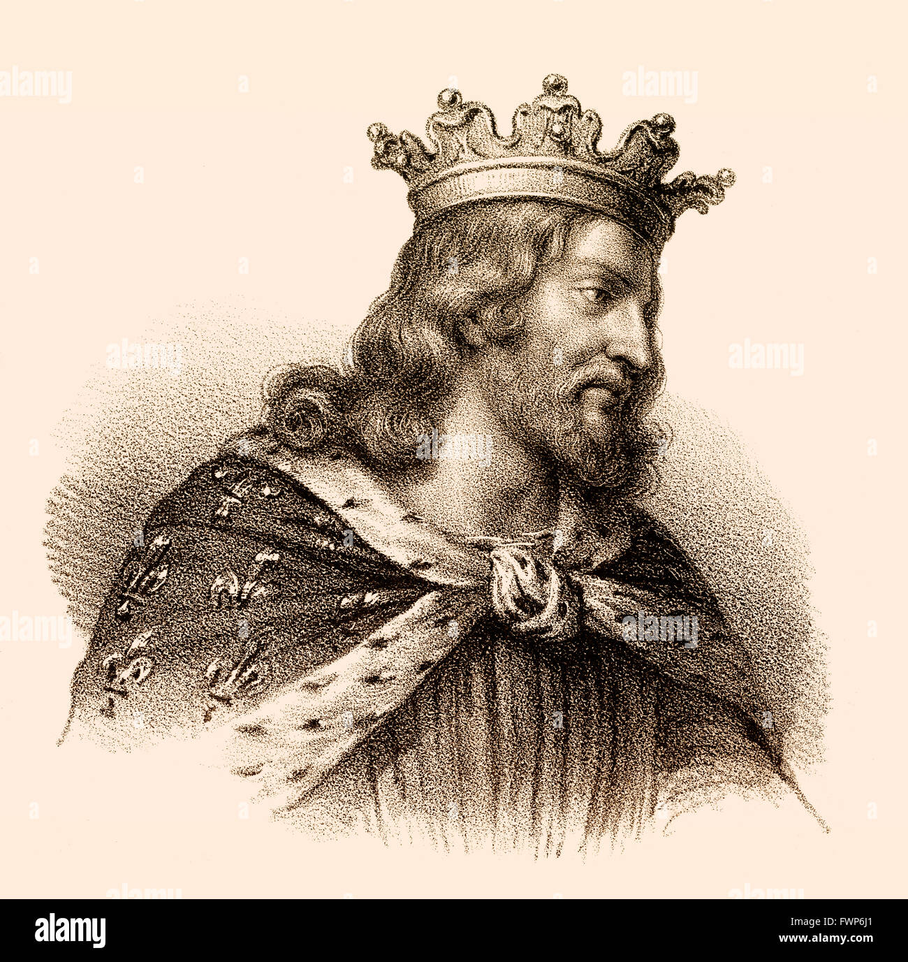 François I, ou Cherebert, ch. 517-567, roi des Francs, le roi mérovingien de Paris, François I., um 520-567, König der Banque D'Images