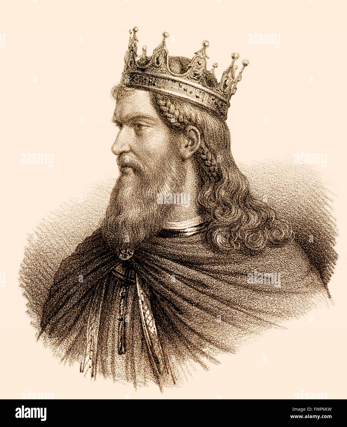 Pharamond ou Faramund, ch. 370-427, un début légendaire roi des Francs, Faramund, Pharamund oder ein angeblich guerre Pharamond Kö Banque D'Images