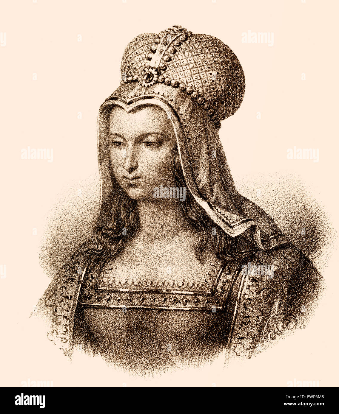 Embegirde légendaire, le roi franc de consort ou Pharamond Faramund, ch. 370-427, un début légendaire roi des Francs, Embeg Banque D'Images