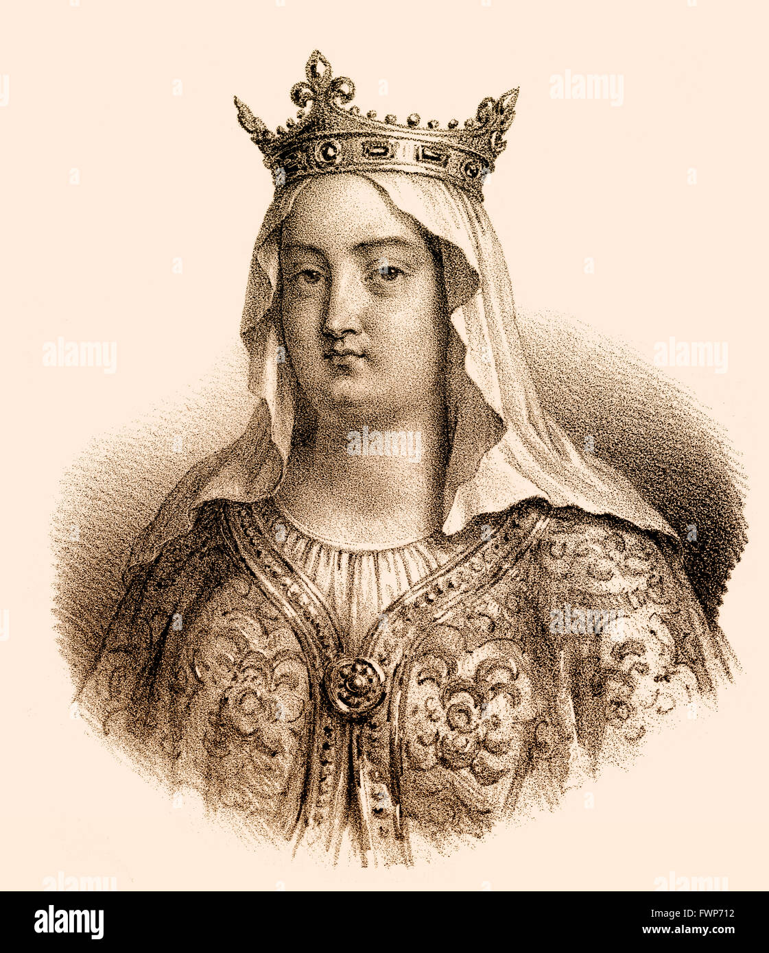 Fredegund Fredegunda Fredegunde,,,,, Frédégonde Fredegundis c. 545-597, la Reine consort de Chilpéric Ier, je l'époque mérovingienne Franki Banque D'Images