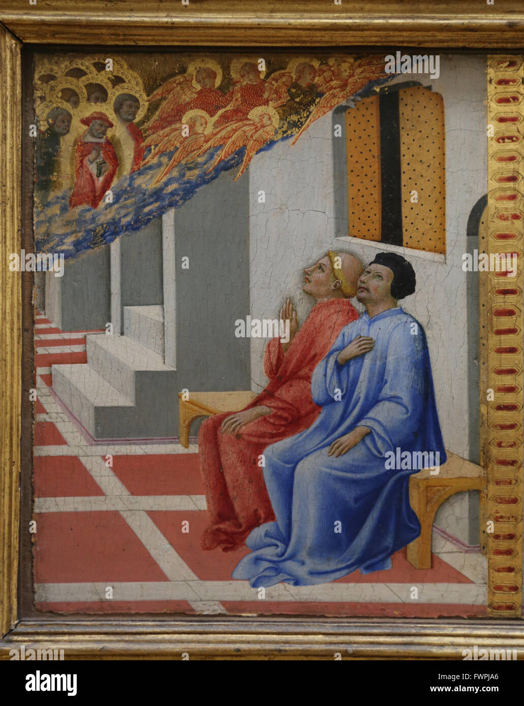 Sano di Pietro (1406-1481). Peintre italien, Giovanni Segantini. Scènes de la vie de saint Jérôme, 1444. Musée du Louvre. Paris. Banque D'Images
