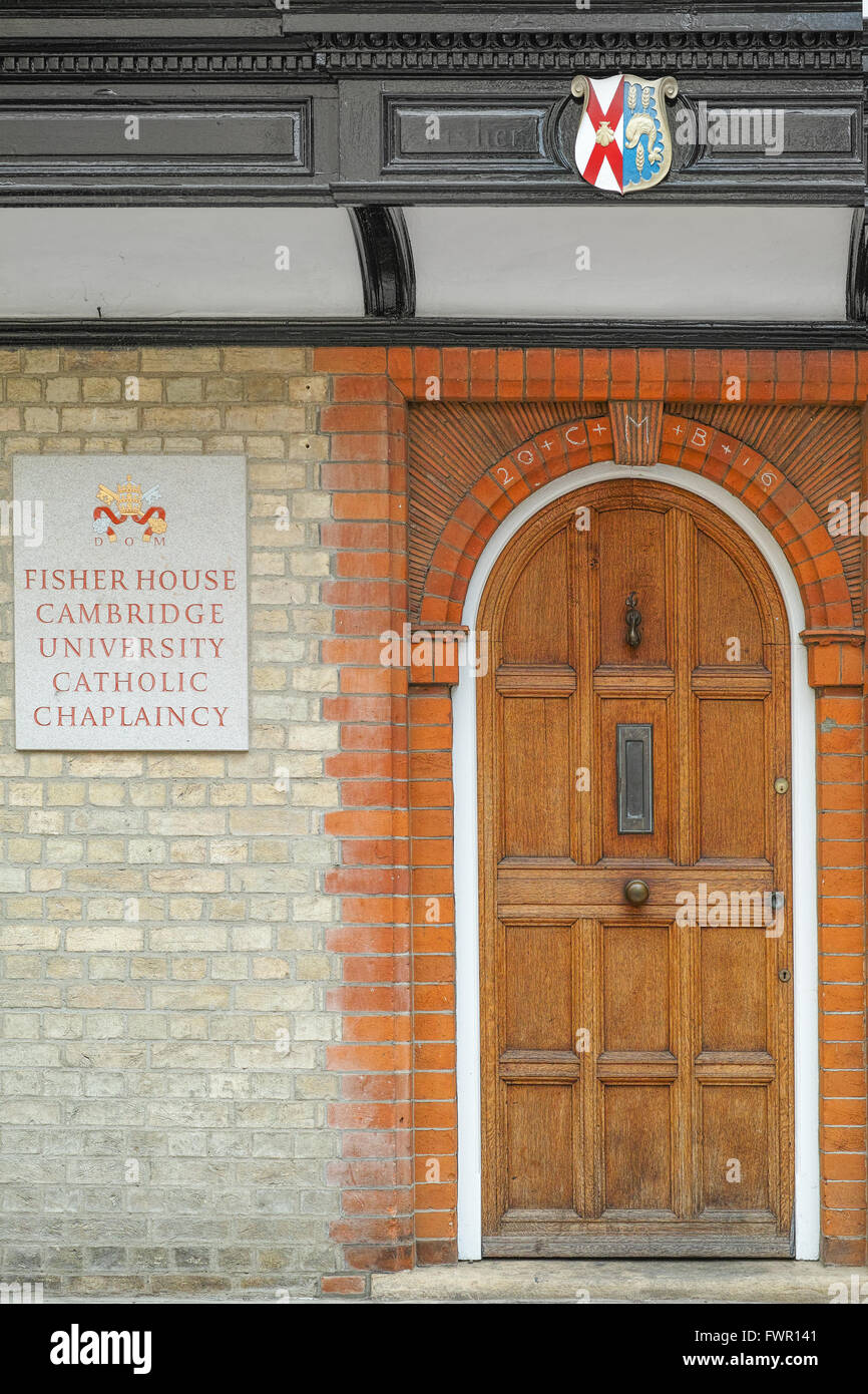 Maison de pêcheur, l'aumônerie catholique à l'université de Cambridge, Angleterre. Banque D'Images