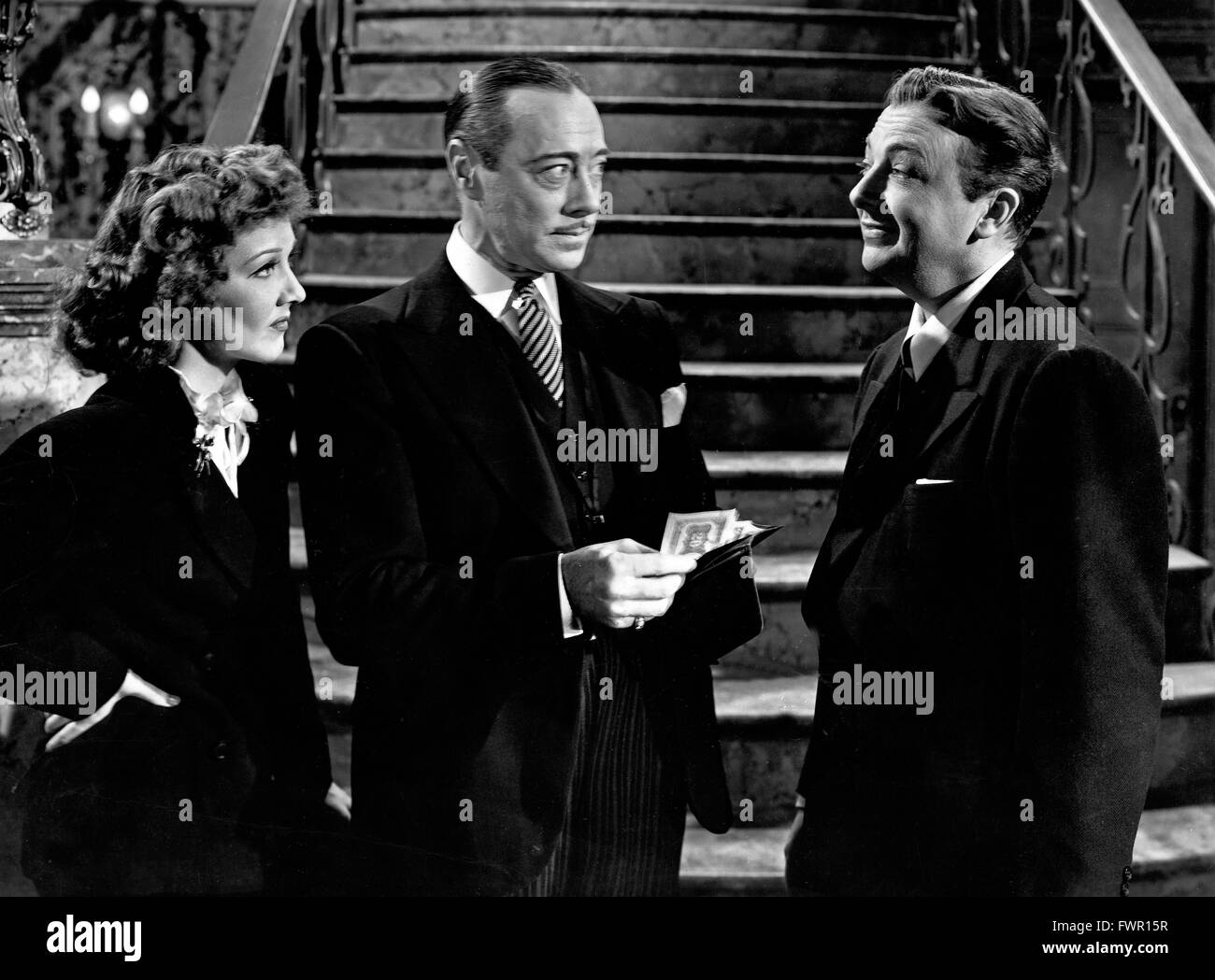 Un corps trop nombreux, USA 1944, Regie : Frank McDonald, acteurs : (v. l.) Jean Parker, Douglas Fowley, Jack Haley Banque D'Images