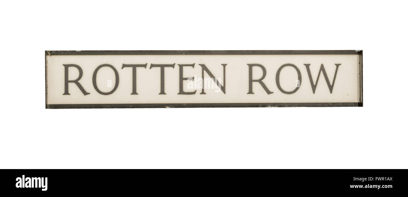 Rotten Row - rue / le nom de la route. Banque D'Images