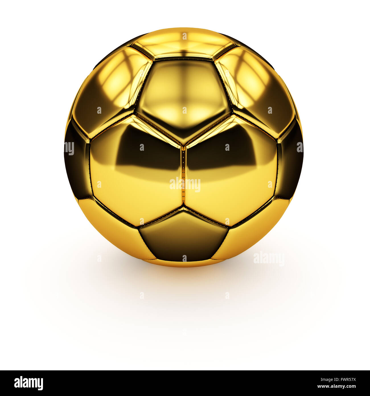 Trophée D'or Avec Ballon De Football Sur Fond Blanc Illustration 3D Banque D'Images  et Photos Libres De Droits. Image 71043715