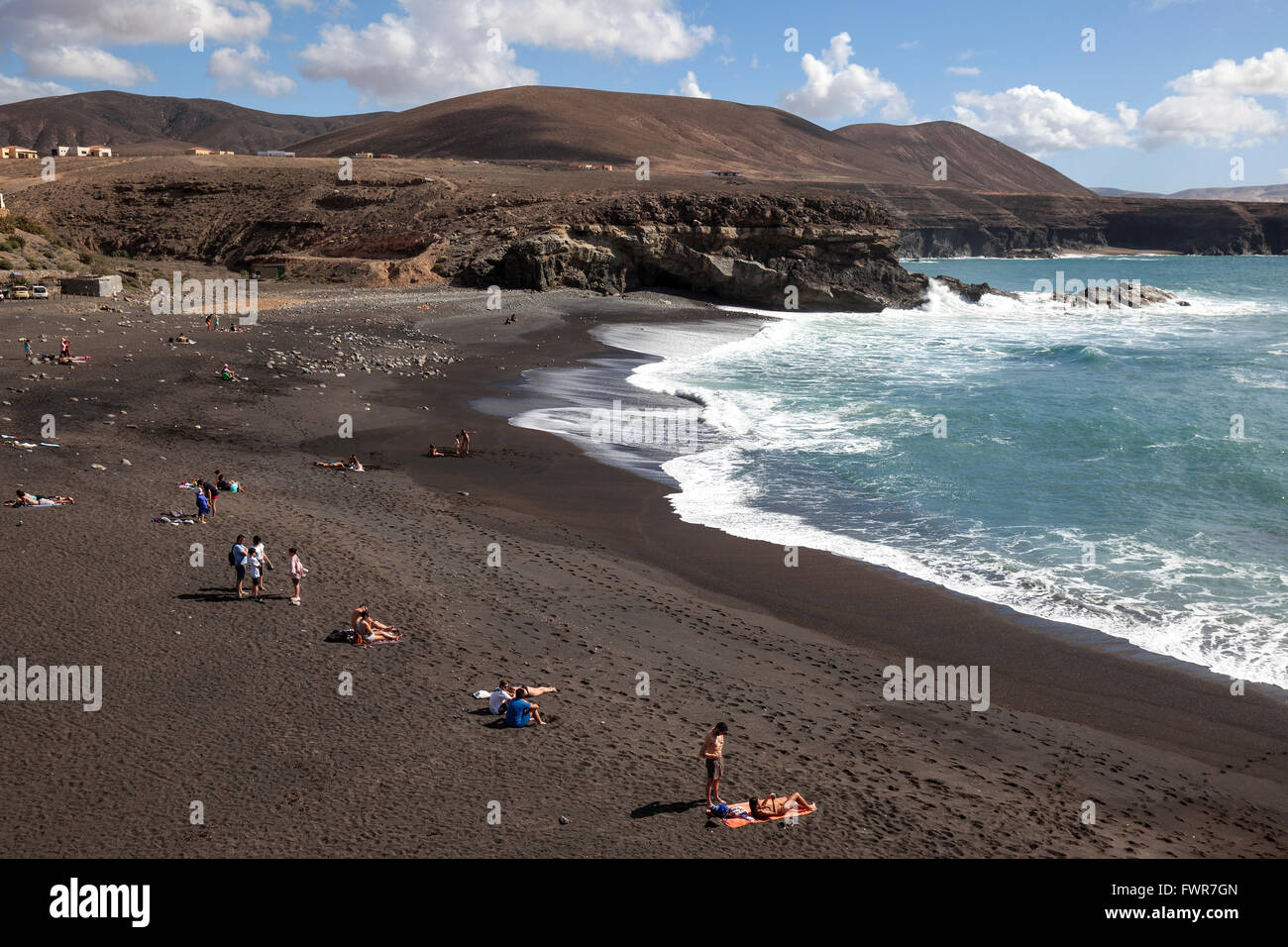 Plage Playa de los Muertos de Ajuy, Fuerteventura, Îles Canaries, Espagne Banque D'Images