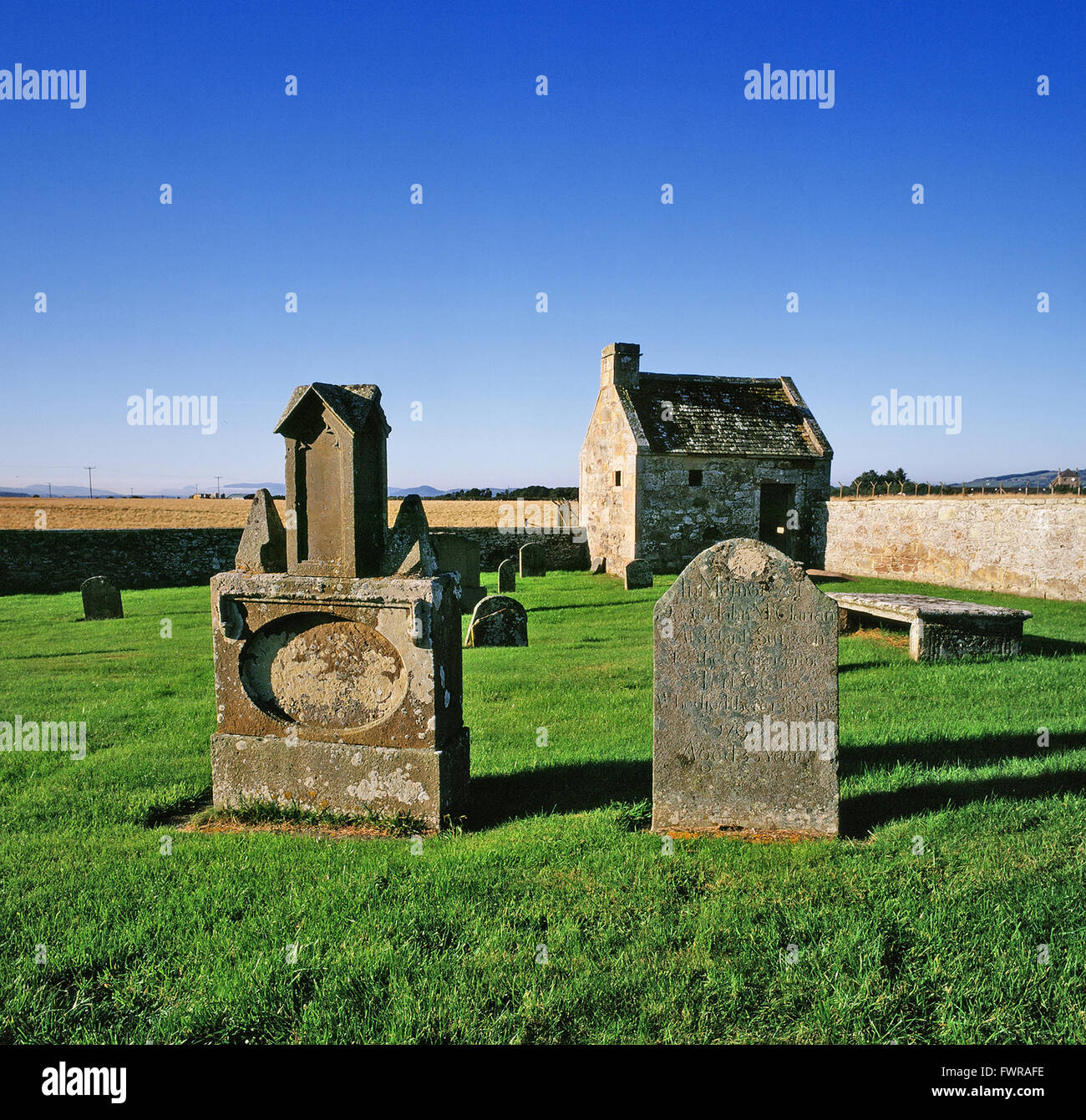 Ancienne cour de la tombe à fort George, en Écosse Banque D'Images