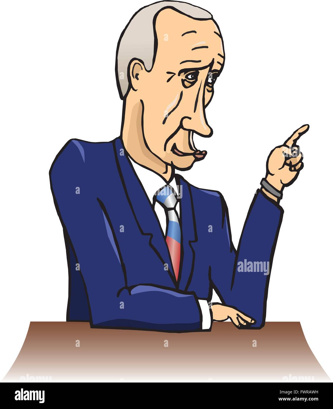 Le président de la Fédération de Russie Vladimir Poutine Illustration de Vecteur