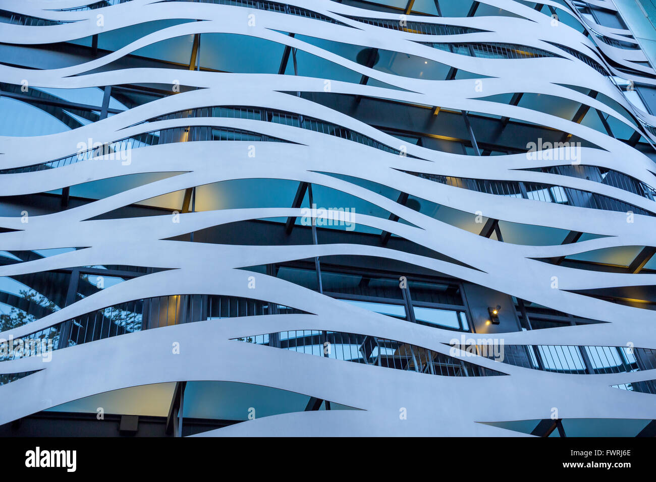 Revêtement intéressant à un bâtiment moderne, Barcelone Banque D'Images