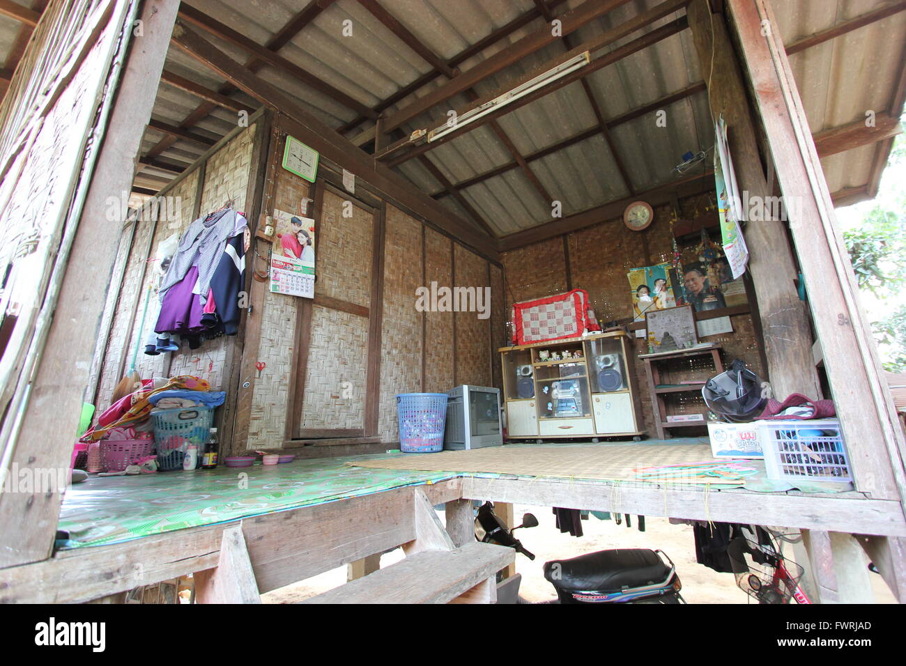 Une maison traditionnelle thaïlandaise, Chiang Mai, Thaïlande Banque D'Images