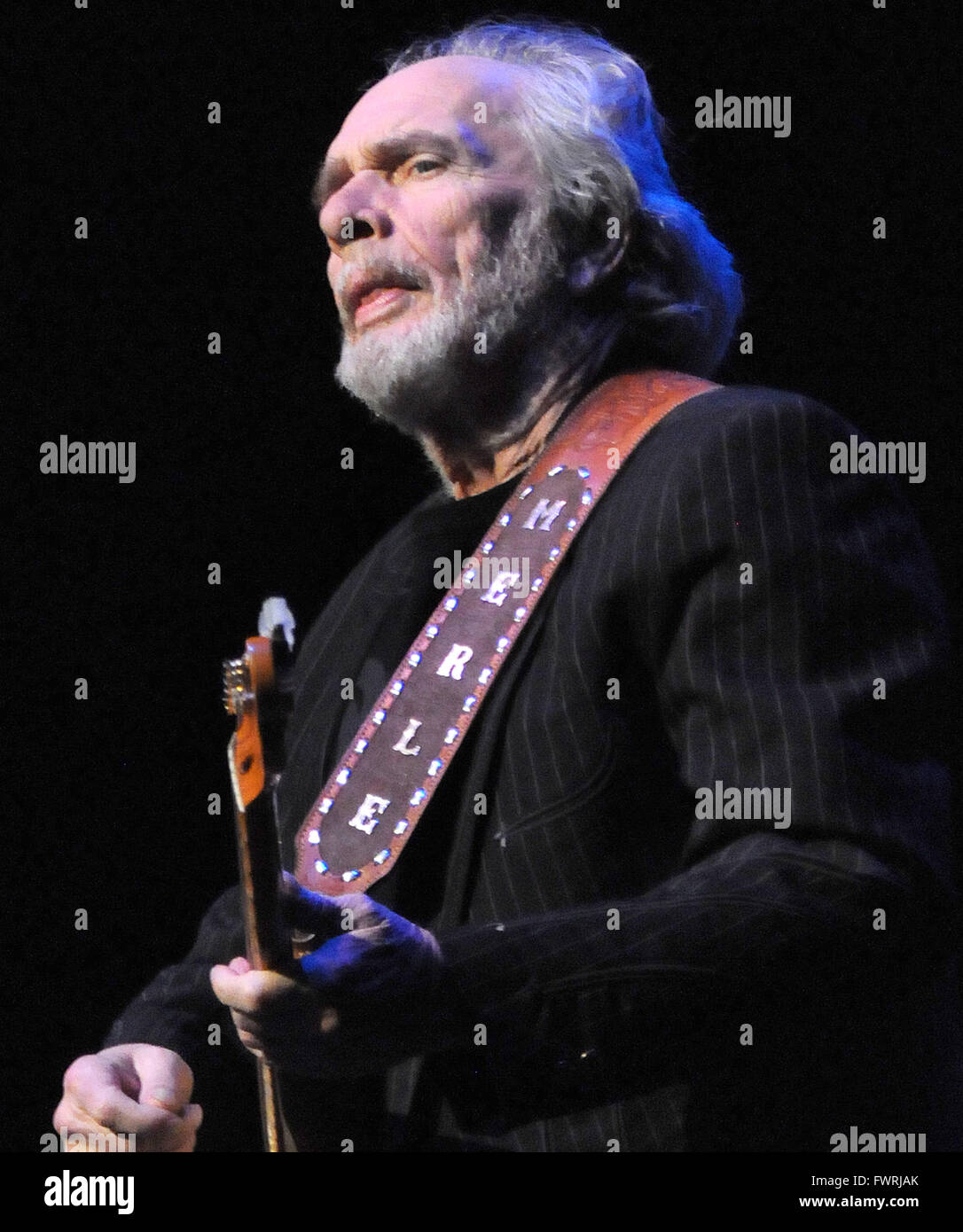 Le 02 février, 2011 - Melbourne, Florida, United States - La légende de la musique Country Merle Haggard effectue au Centre King pour la P Banque D'Images