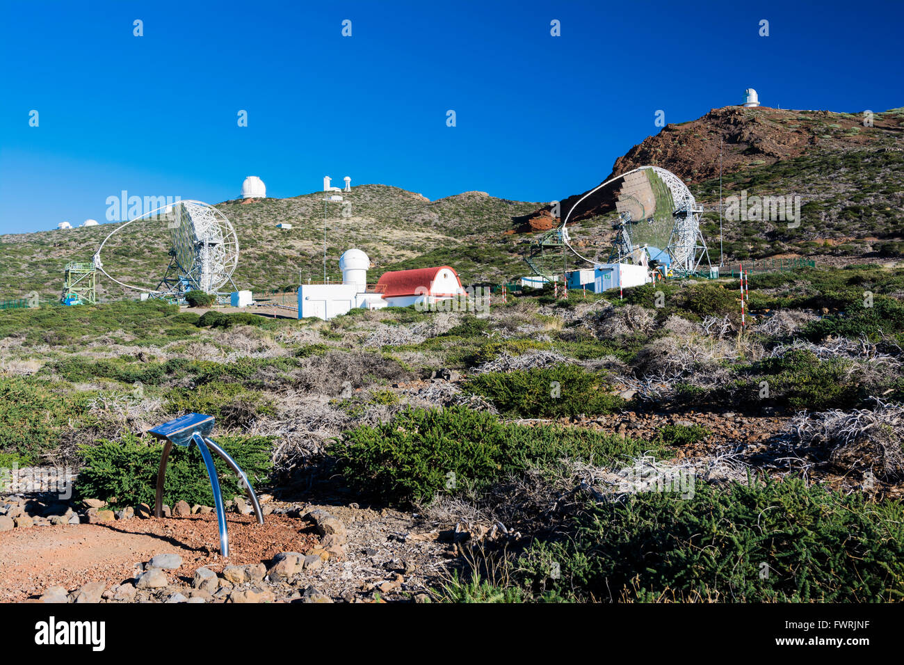 Roque de los Muchachos Observatory est un observatoire astronomique. Garafia, La Palma, Tenerife, Canaries, Espagne Banque D'Images