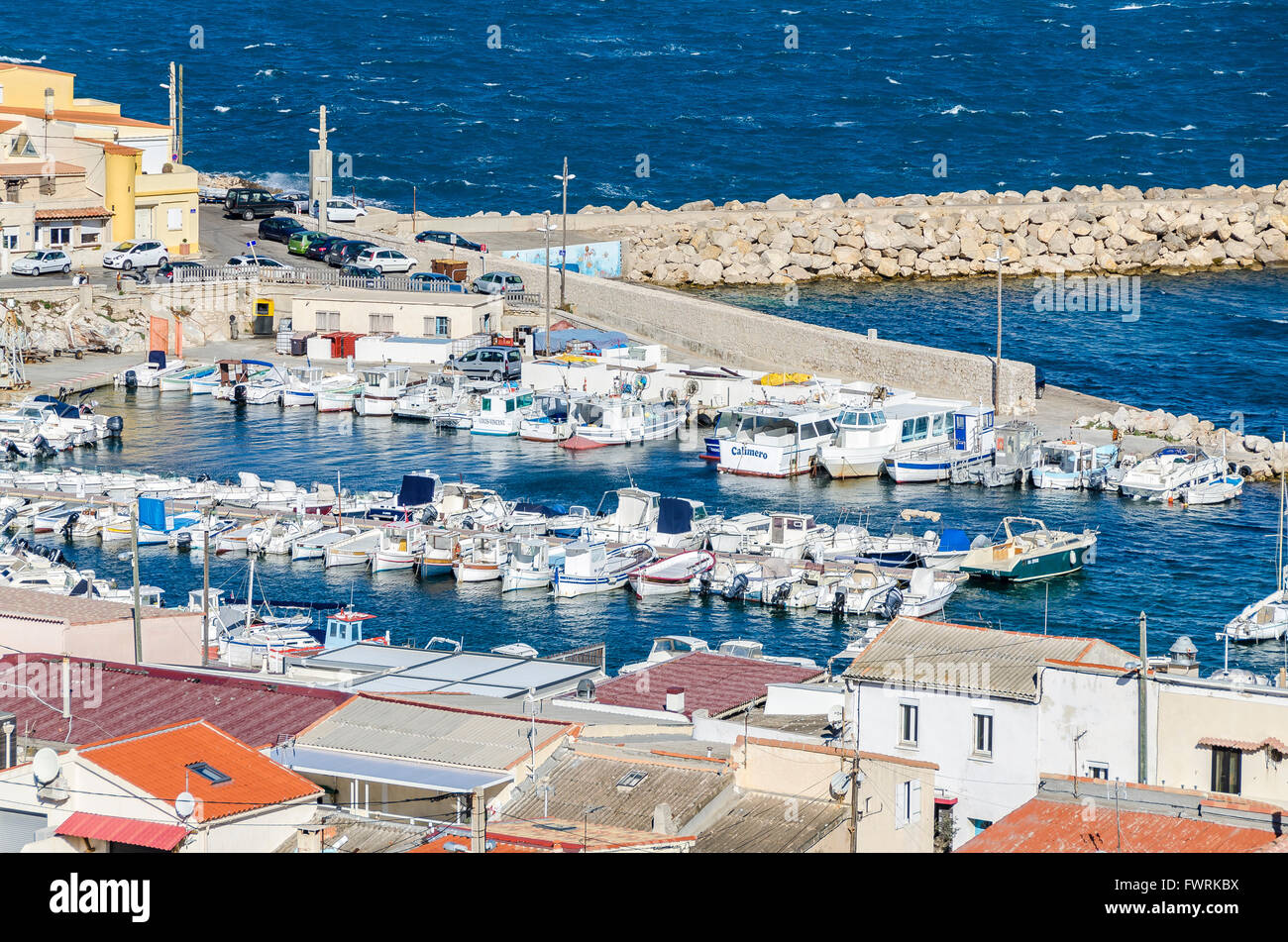 LE PORT DES GOUDES, MARSEILLE, BDR FRANCE 13 Banque D'Images