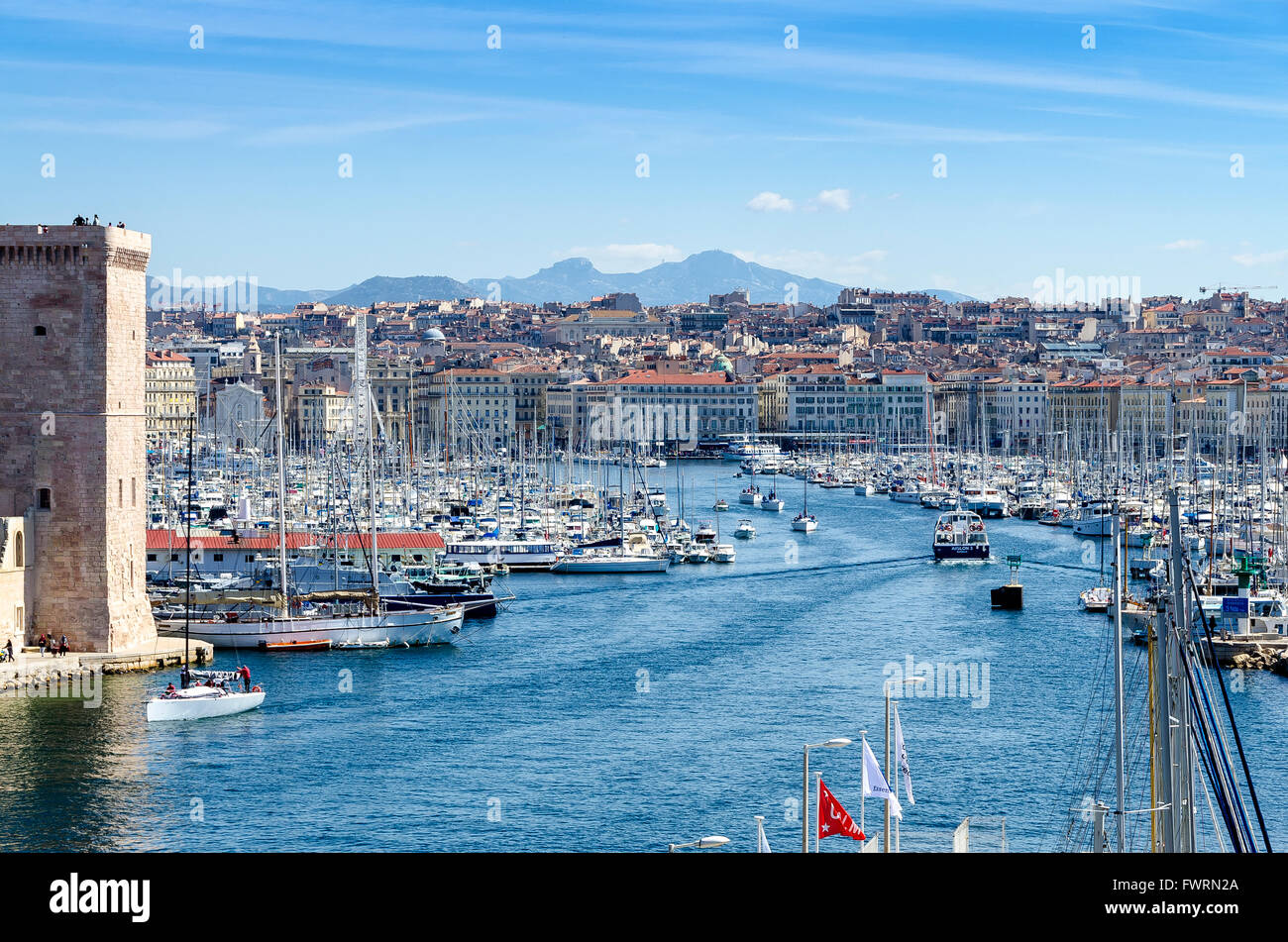 LE VIEUX PORT, MARSEILLE, BDR, FRANCE 13 Banque D'Images