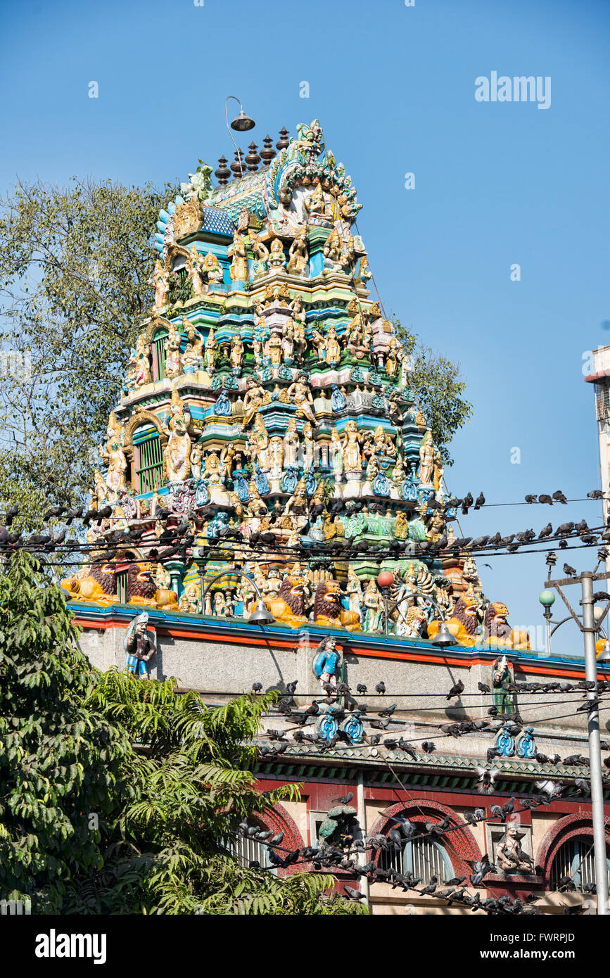 Temple Hindou à Yangon, Myanmar Banque D'Images