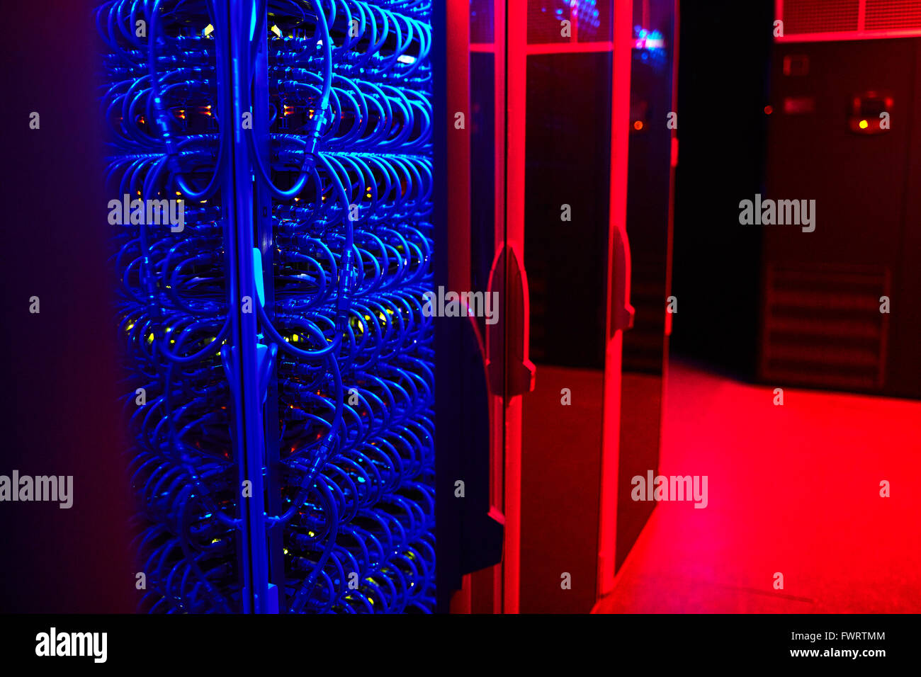 Serveur en datacenter Banque D'Images