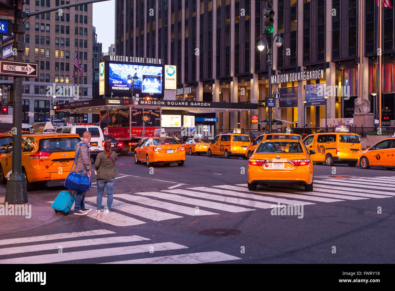 Le Madison Square Garden, Septième Avenue , New York , États-Unis d'Amérique. Banque D'Images