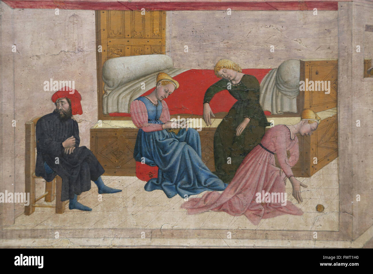 Giovanni Francesco da Rimini (1420-1470). Peintre du début de la Renaissance italienne. La Charité de Saint Nicolas de Bari. Louvre. Banque D'Images