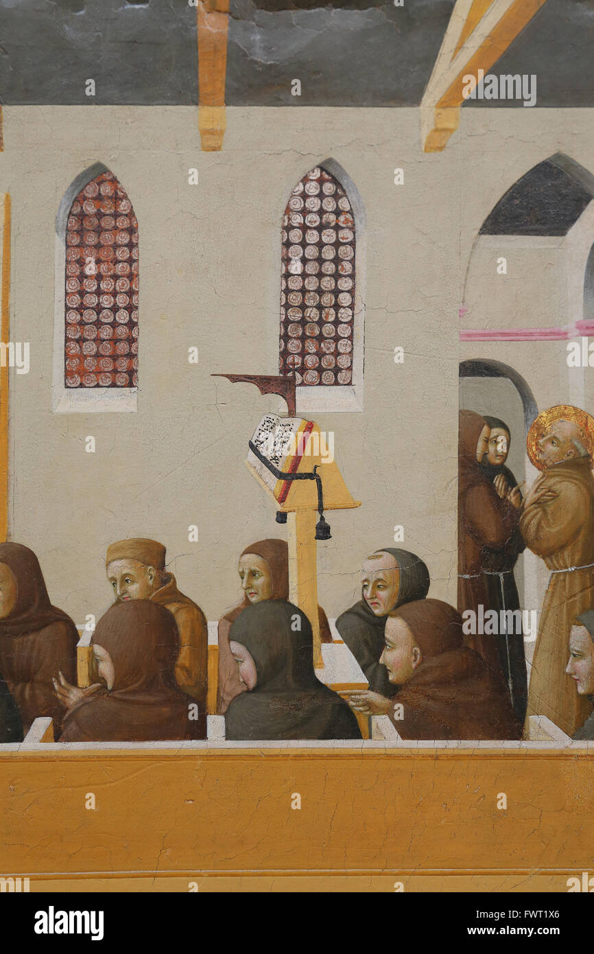 Stefano Di Giovanni (1392-1450). Peintre italien. La Damnation de l'âme de l'Avare de Citerna. Musée du Louvre. Paris. Franc Banque D'Images