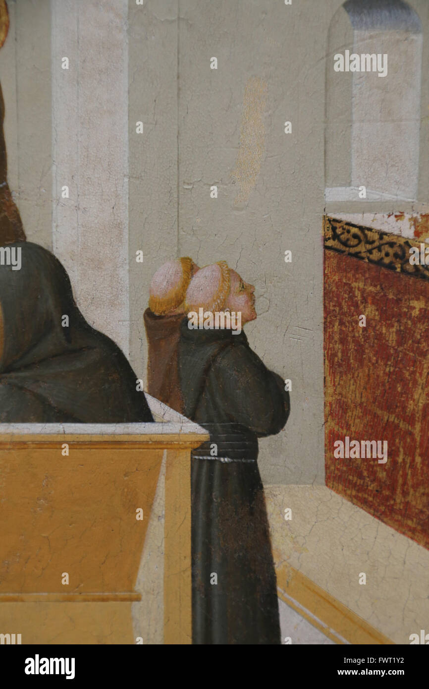 Stefano Di Giovanni (1392-1450). Peintre italien. La Damnation de l'âme de l'Avare de Citerna. Musée du Louvre. Paris. Banque D'Images