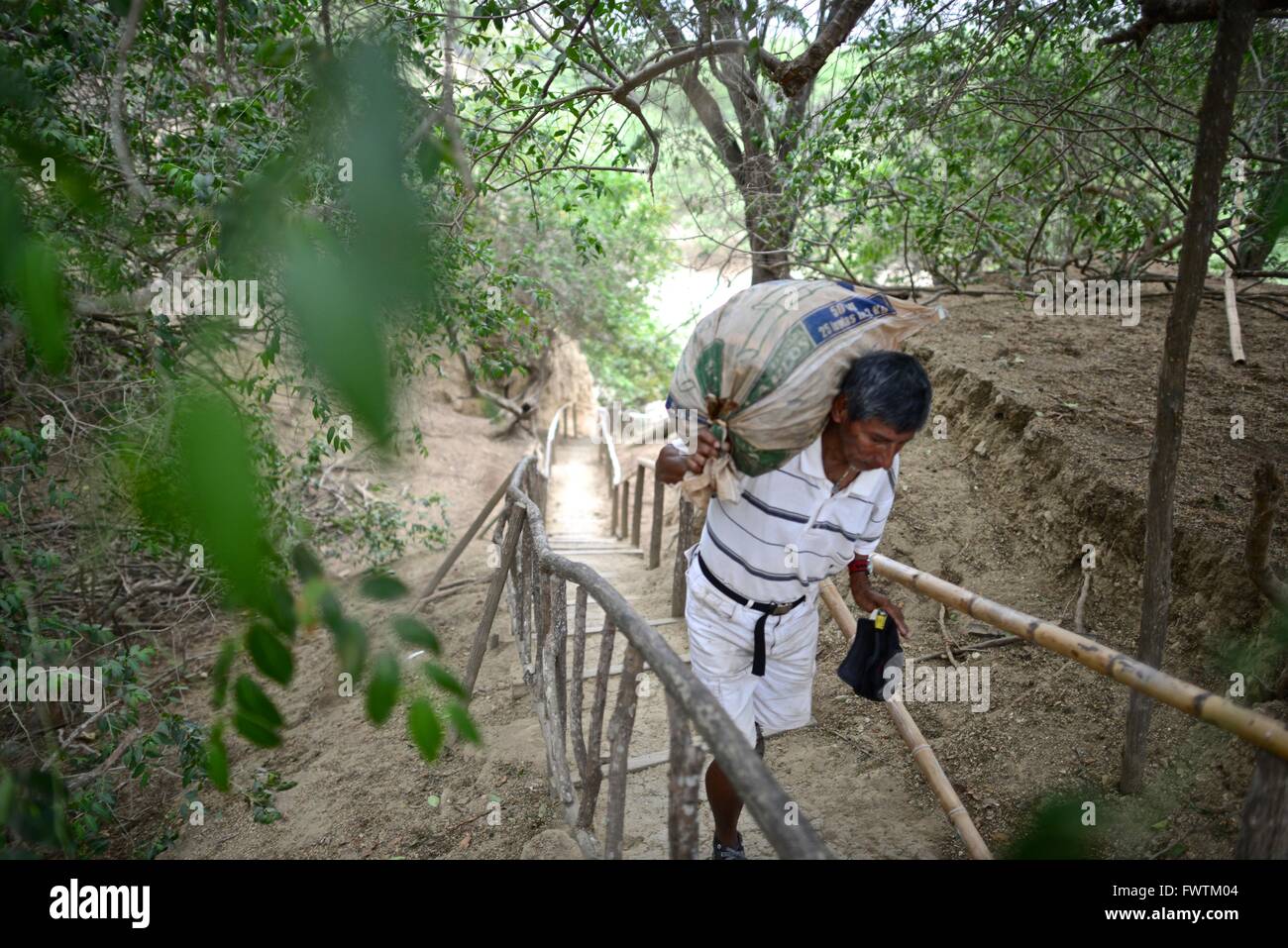 Agua Blanca. une commune française, située dans la paroisse de Machalilla, Puerto López Canton, Manabí Province, l'Équateur. Il est à l'est de la ville de Puerto Lóp Banque D'Images