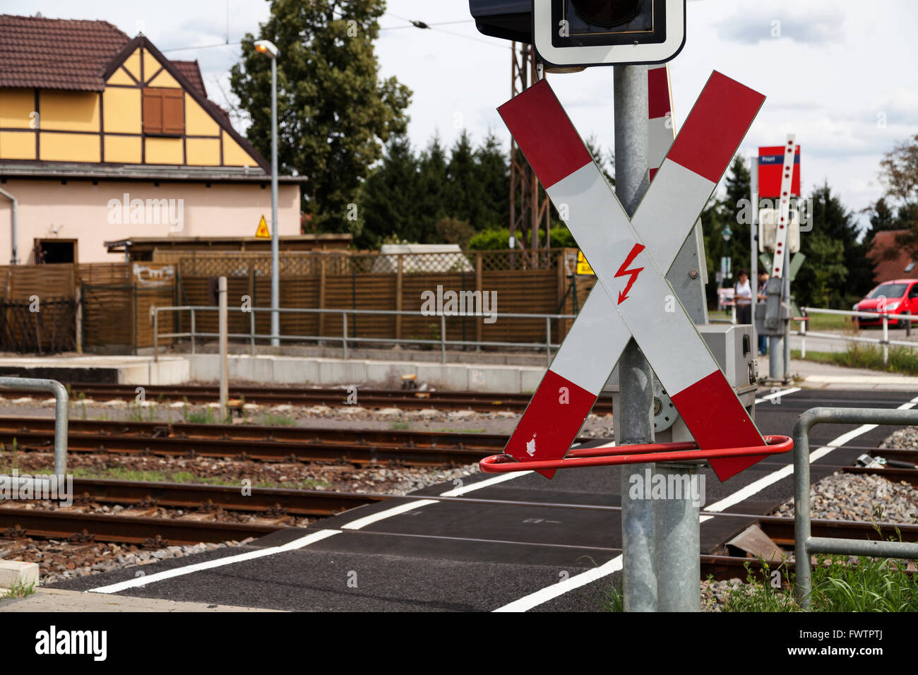 St Andrew's cross en Allemagne Banque D'Images